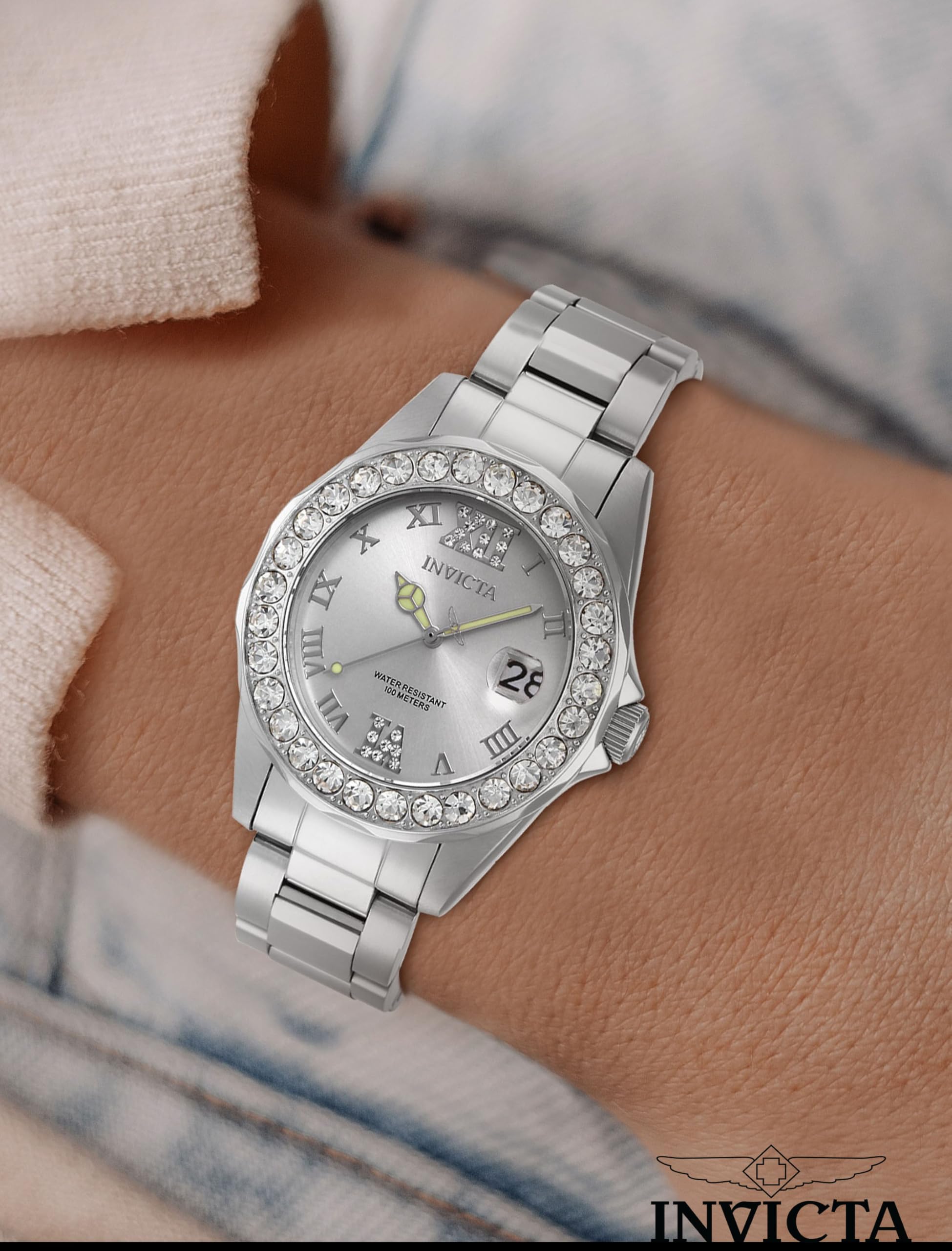 invicta-pro-diver-damenuhr-38mm-silber-edelstahl image 2