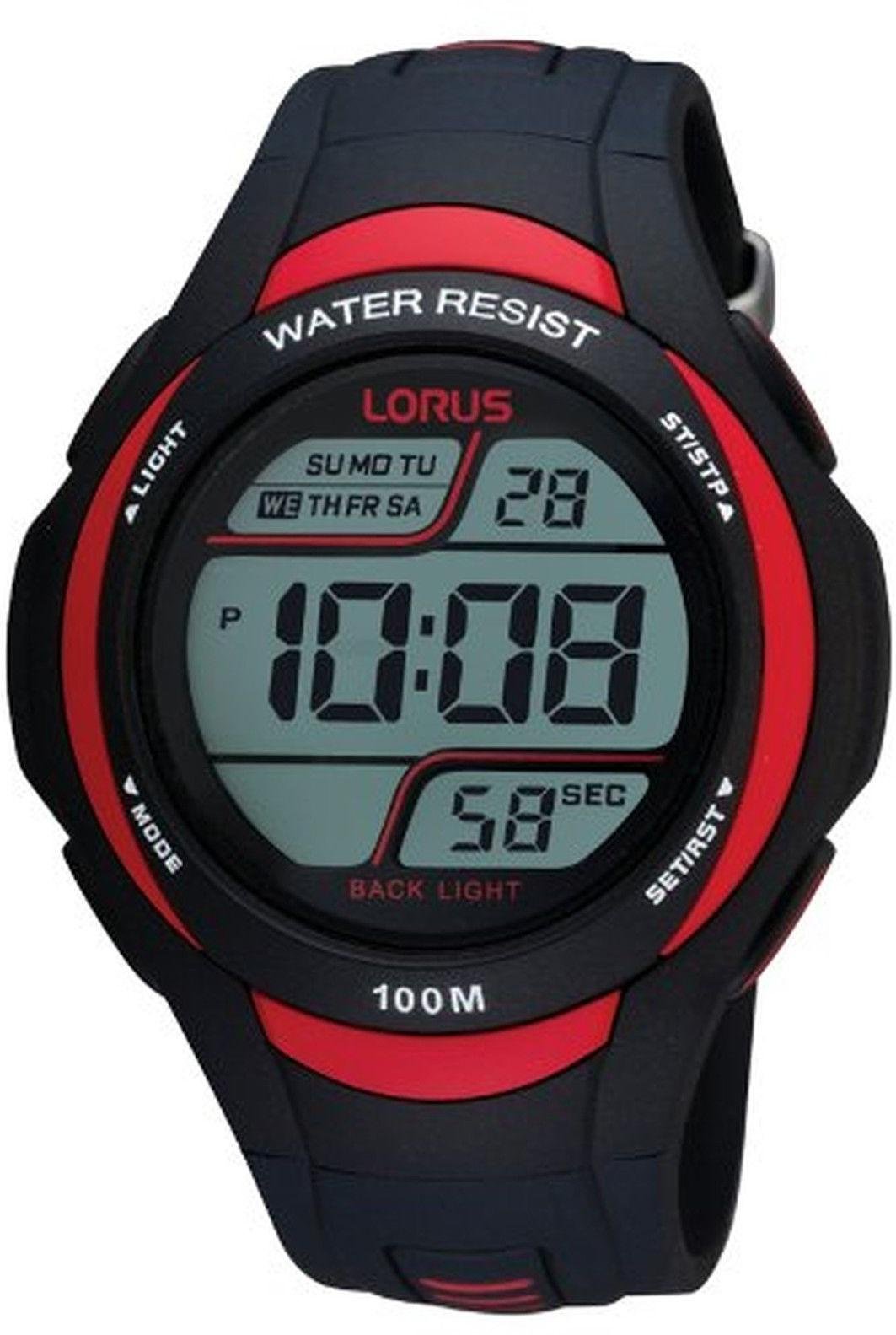 lorus-herrenuhren-sport-chronograph-herrenuhr-grau-rot image 1
