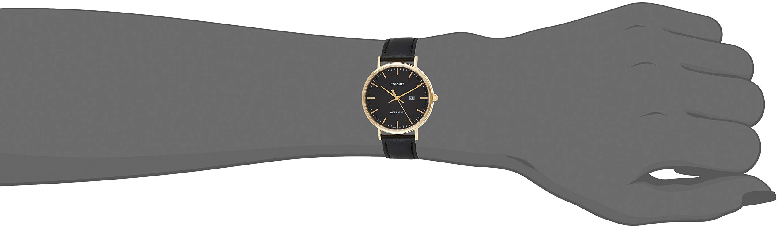 casio-collection-damen-armbanduhr-leder-analog-datum image 5