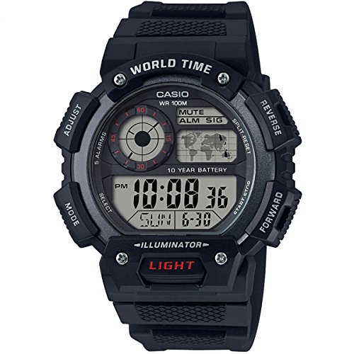 casio-digital-herrenuhr-resin-armband-10-bar-schwarz image 2