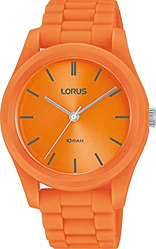 lorus-damenuhren-analog-quarzuhr-silikon-orange image 5