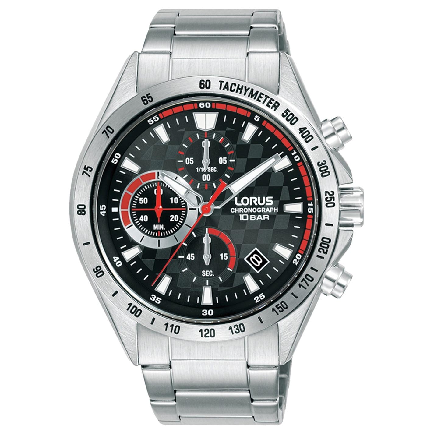 lorus-herrenuhren-rm309jx9-chronograph-herrenuhr-schwarz-metall image 1