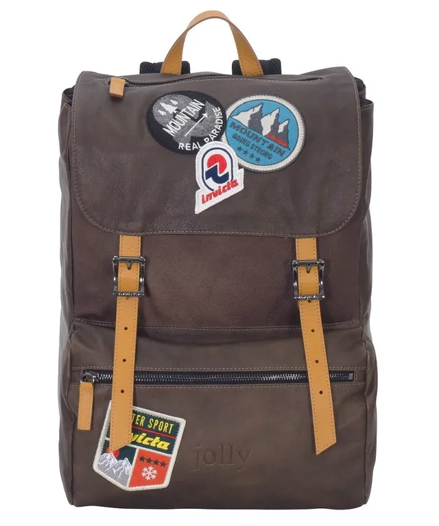 invicta-my-jolly-rucksack-18l-braun-laptopfach-leder image 1