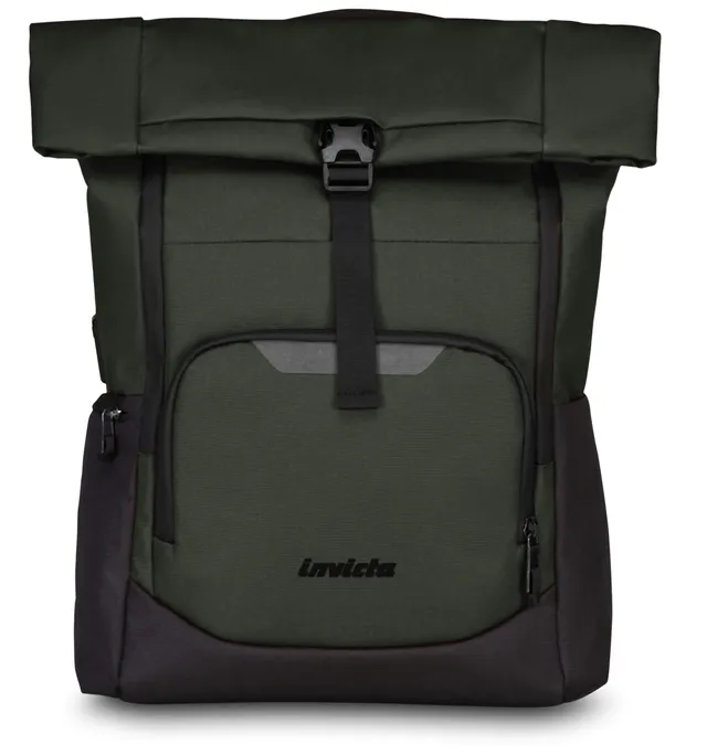 invicta-fold-rucksack-24l-milit-r-gr-n-laptopfach-rolltop image 1