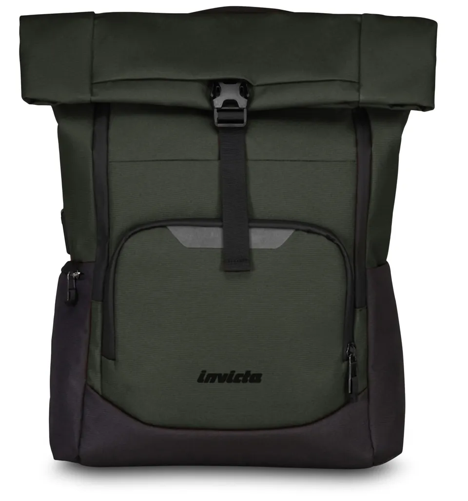 invicta-fold-rucksack-24l-milit-r-gr-n-laptopfach-rolltop image 1