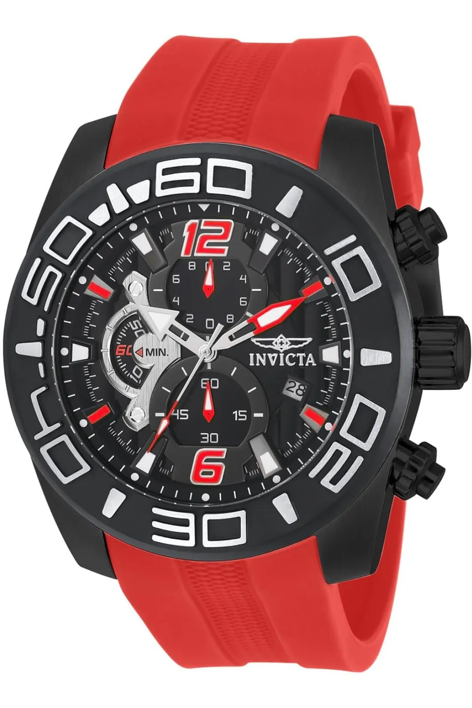 invicta-pro-diver-herrenuhr-50-mm-schwarz-rot-quarz image 1