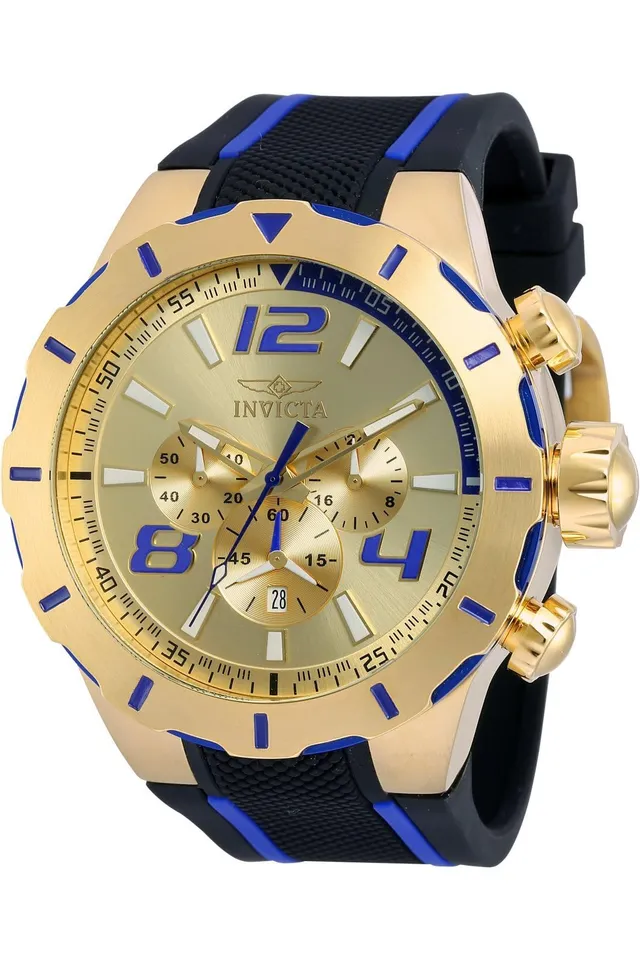 invicta-s1-rally-herrenuhr-53-mm-gold-blau-quarz image 1