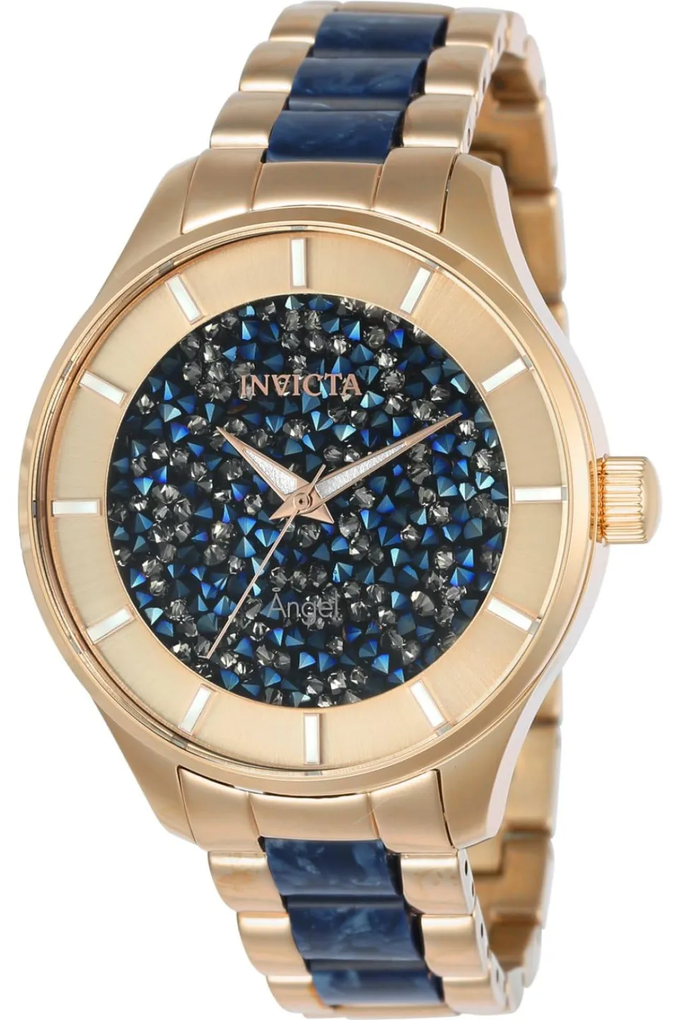 invicta-angel-damenuhr-40mm-ros-gold-blau-edelstahl image 1