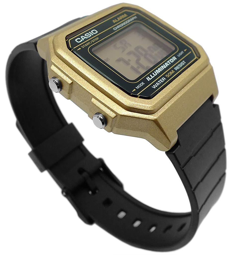 casio-w-217hm-herren-digitaluhr-gold-schwarz-resin image 4