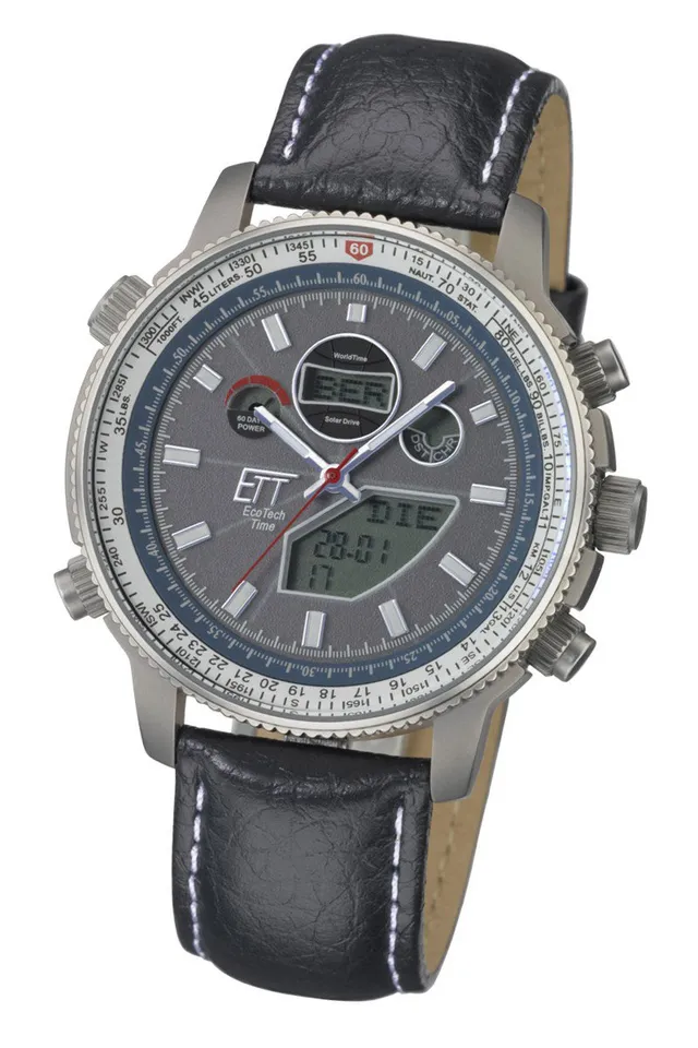 ett-solar-drive-funk-egt-11199-31l-herrenuhr-leder-chronograph image 1