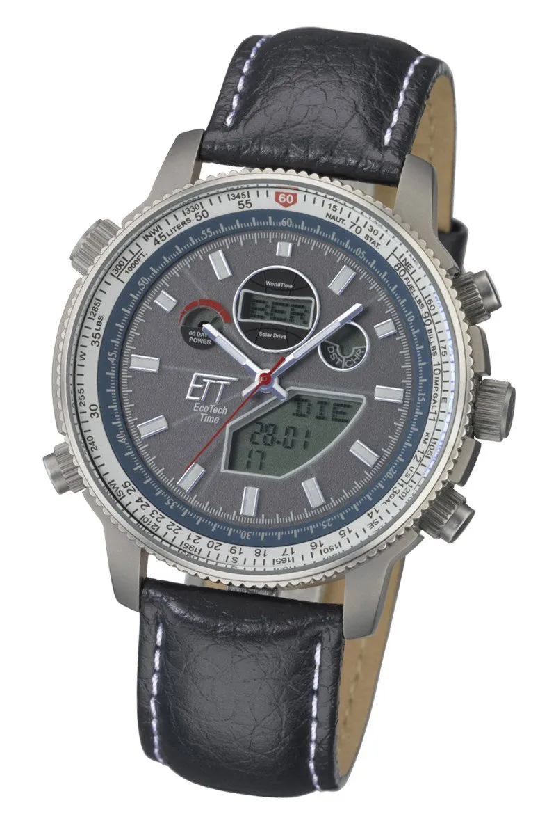 ett-solar-drive-funk-egt-11199-31l-herrenuhr-leder-chronograph image 1