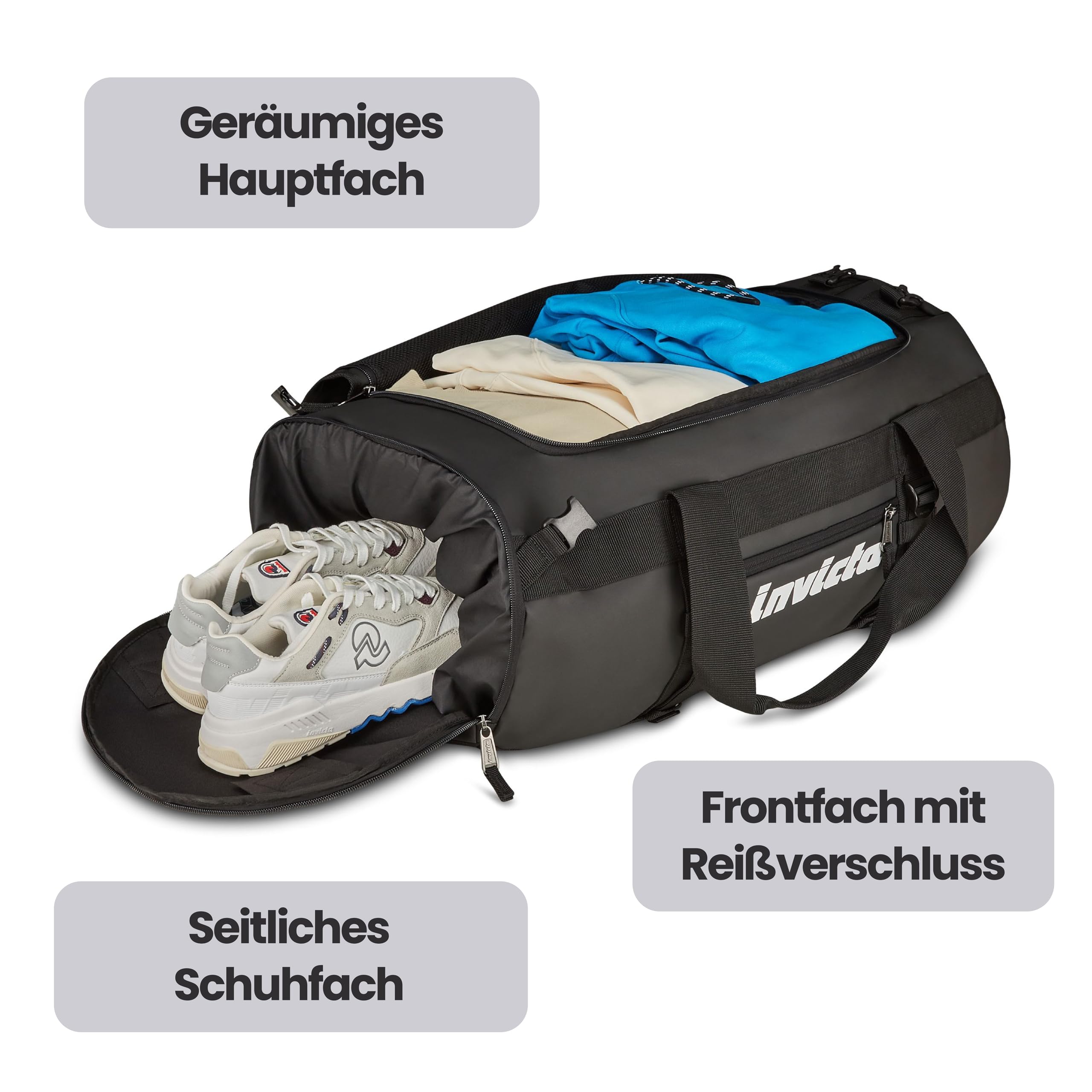 invicta-reisetasche-commuter-l-70-l-schwarz-aufgabegep-ck-mit-schuhfach image 5