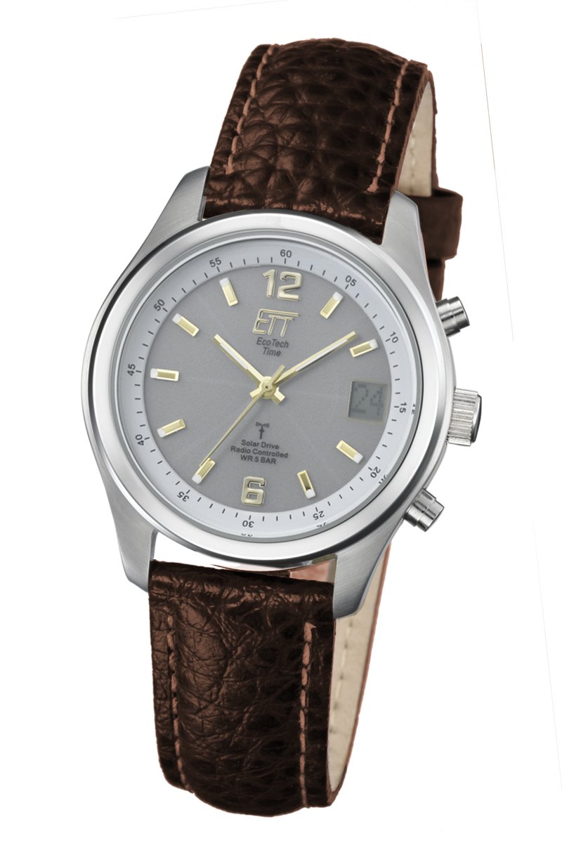 ett-solar-drive-funk-egs-11057-12l-herrenuhr-leder-analog image 1