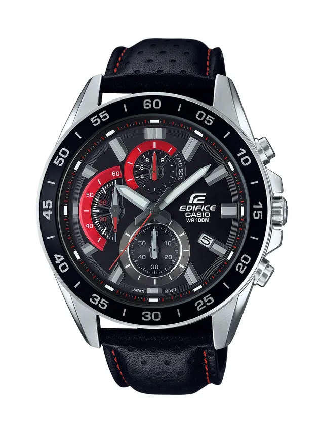 casio-edifice-efv-550l-1avuef-herrenuhr-leder-schwarz image 1