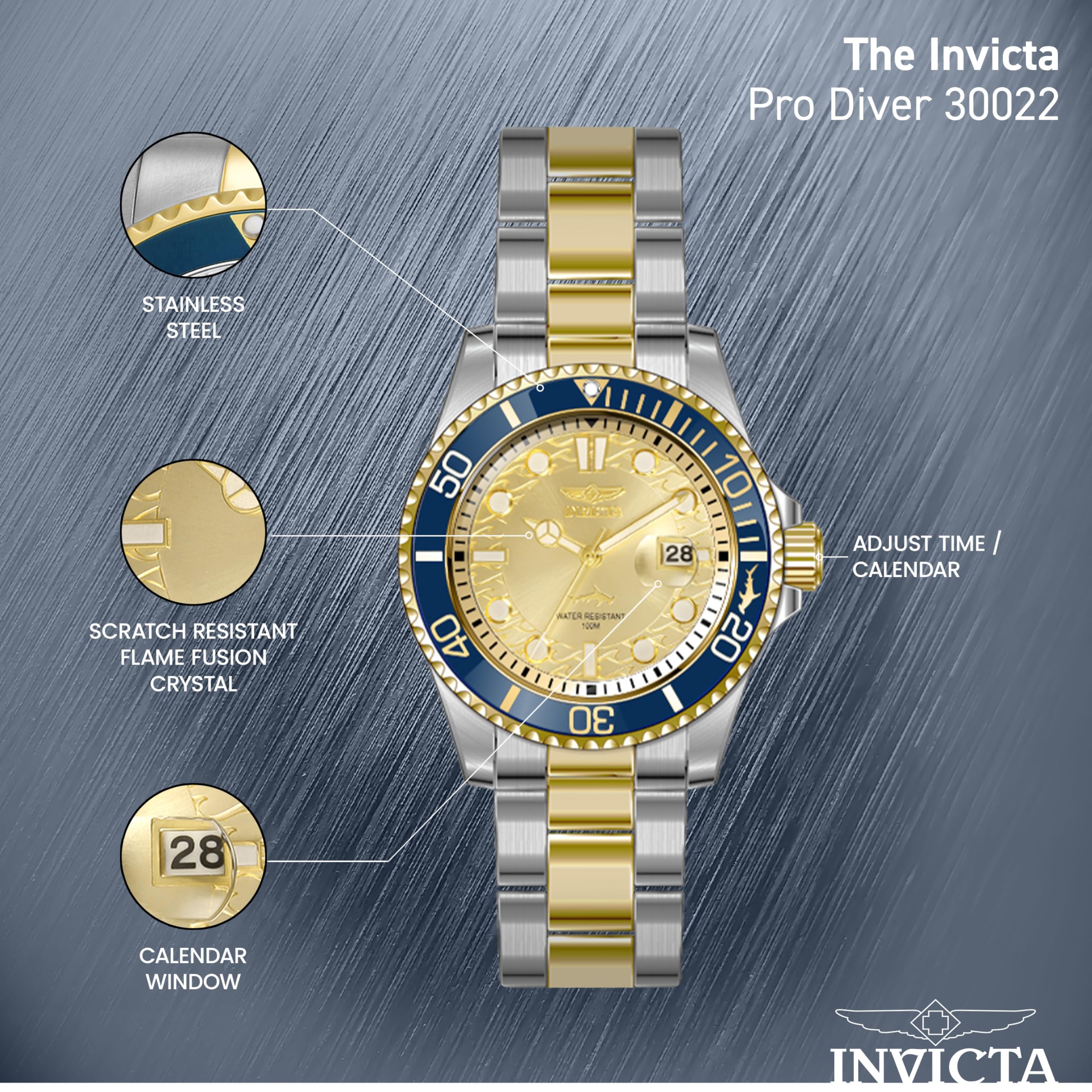 invicta-pro-diver-herrenuhr-43mm-quarz-blau-zwei-ton image 4