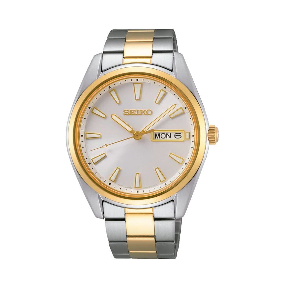 seiko-classic-herrenuhr-sur446p1-quarz-edelstahl-silber-gold image 1