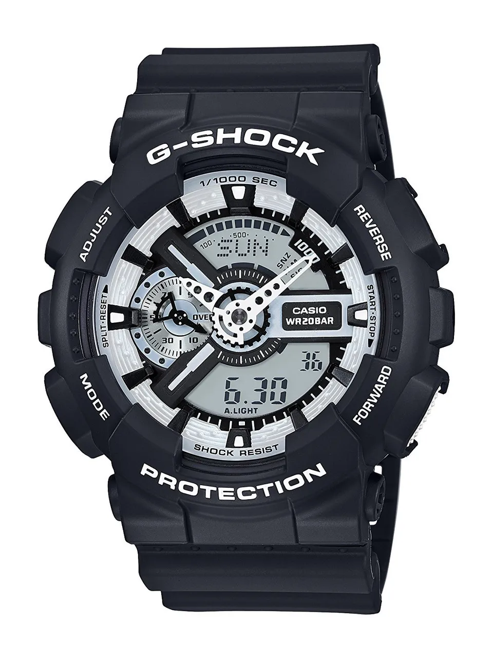 casio-g-shock-ga-110bw-1aer-analog-digital-herrenuhr-harz image 1