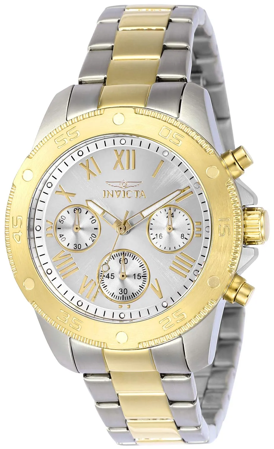 invicta-wildflower-damenuhr-38mm-silber-quarzuhr-edelstahl image 1