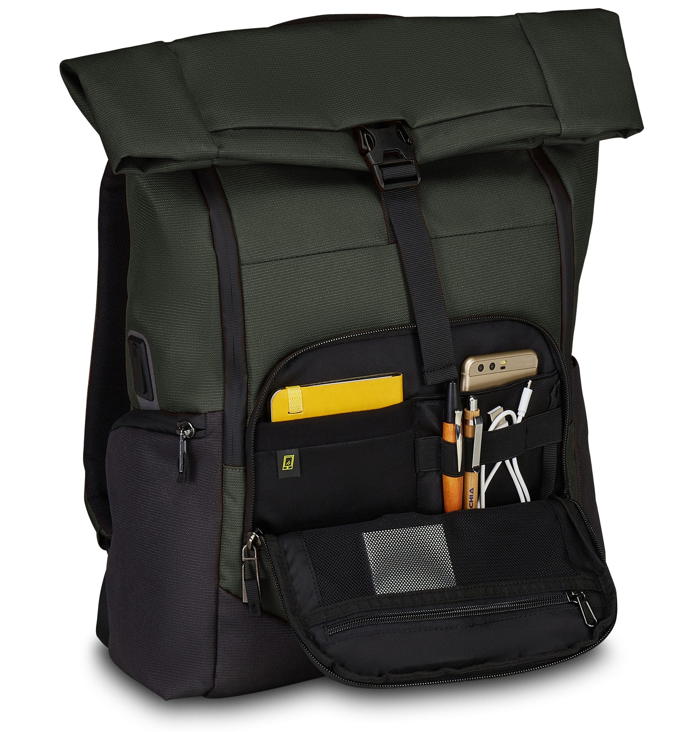 invicta-fold-rucksack-24l-milit-r-gr-n-laptopfach-rolltop image 7