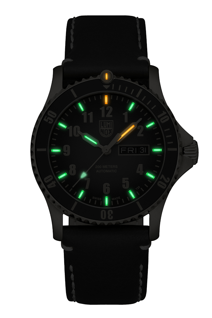luminox-sport-timer-automatik-armbanduhr-bronze-42-mm-leder image 2