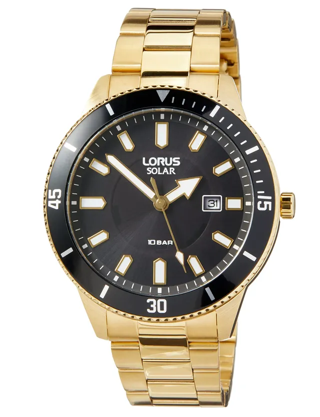 lorus-herrenuhren-solar-herrenuhr-rx308ax9-gold image 1
