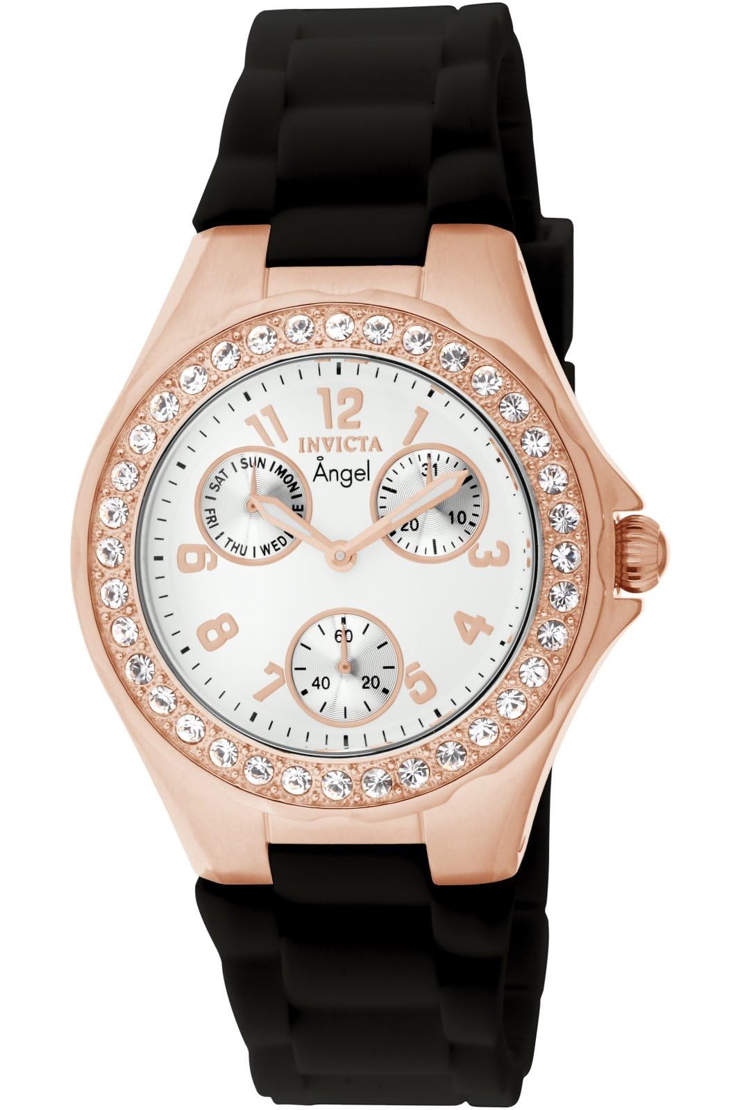 invicta-angel-damenuhr-38mm-ros-gold-schwarz-quarz image 1