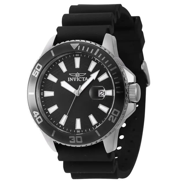 invicta-casual-46087-herren-uhr-45mm-silikon-schwarz image 1
