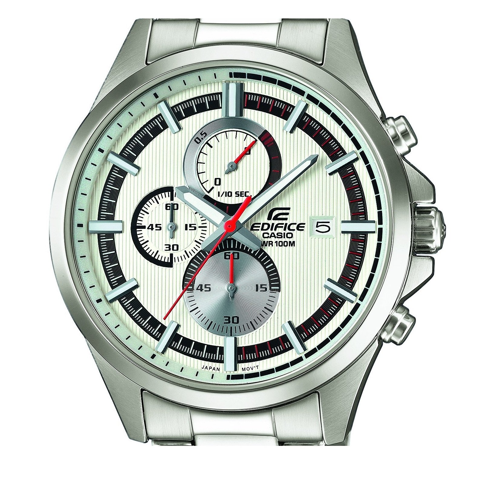 casio-edifice-herren-armbanduhr-edelstahl-10-bar-stoppfunktion image 2