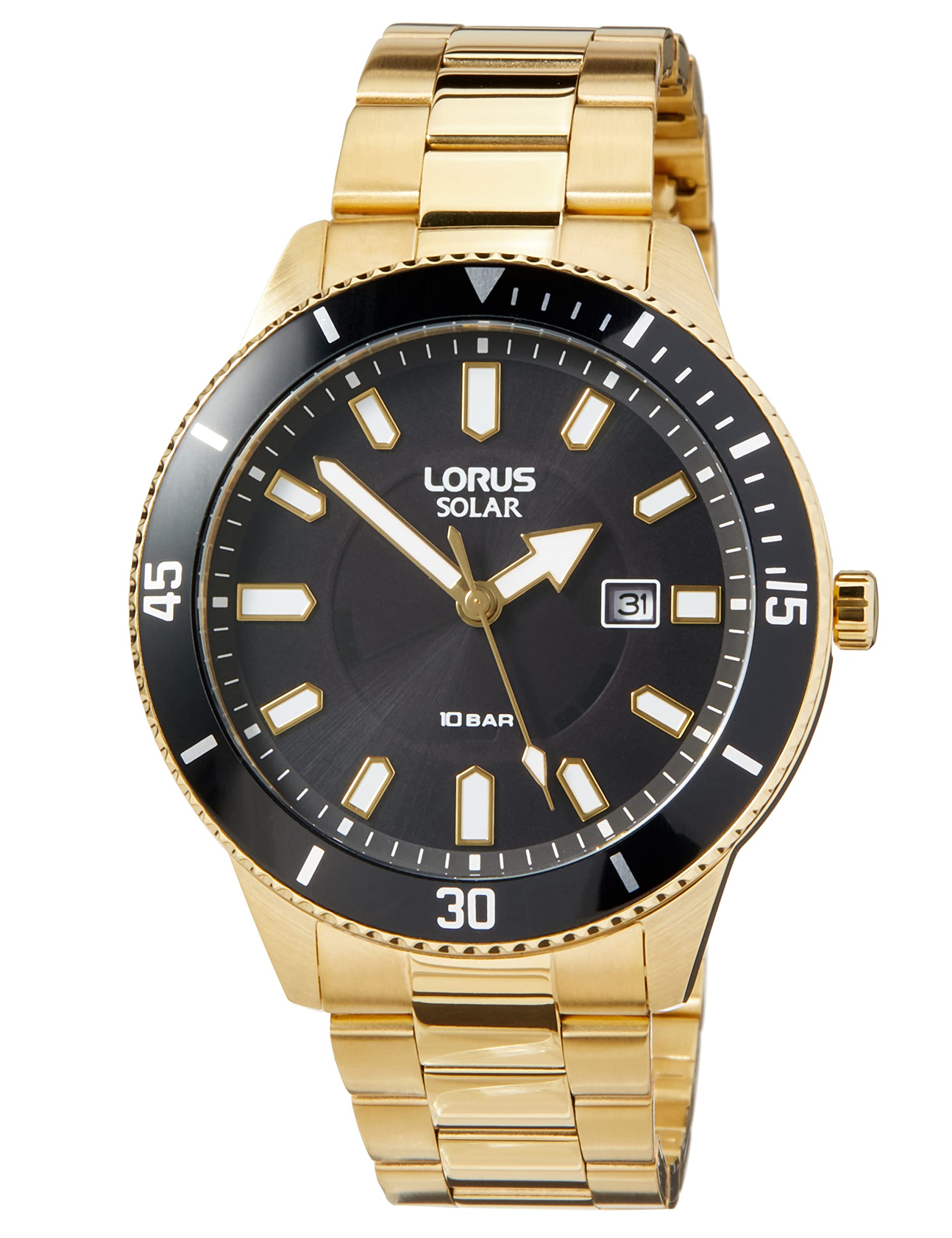 lorus-herrenuhren-solar-herrenuhr-rx308ax9-gold image 1