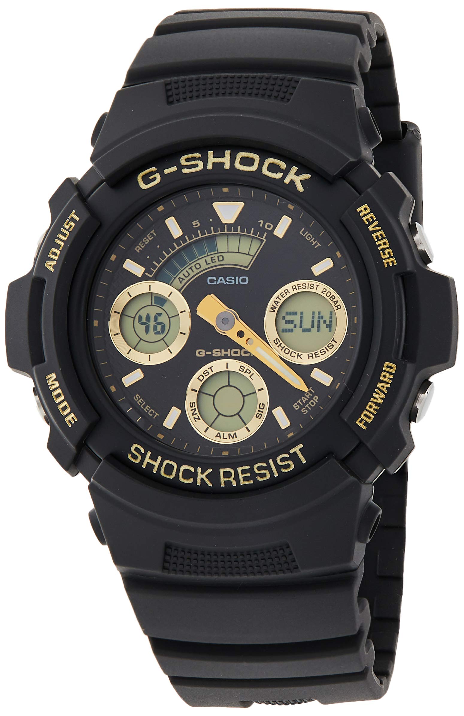 casio-g-shock-aw-590-herrenuhr-schwarz-analog-digital image 2