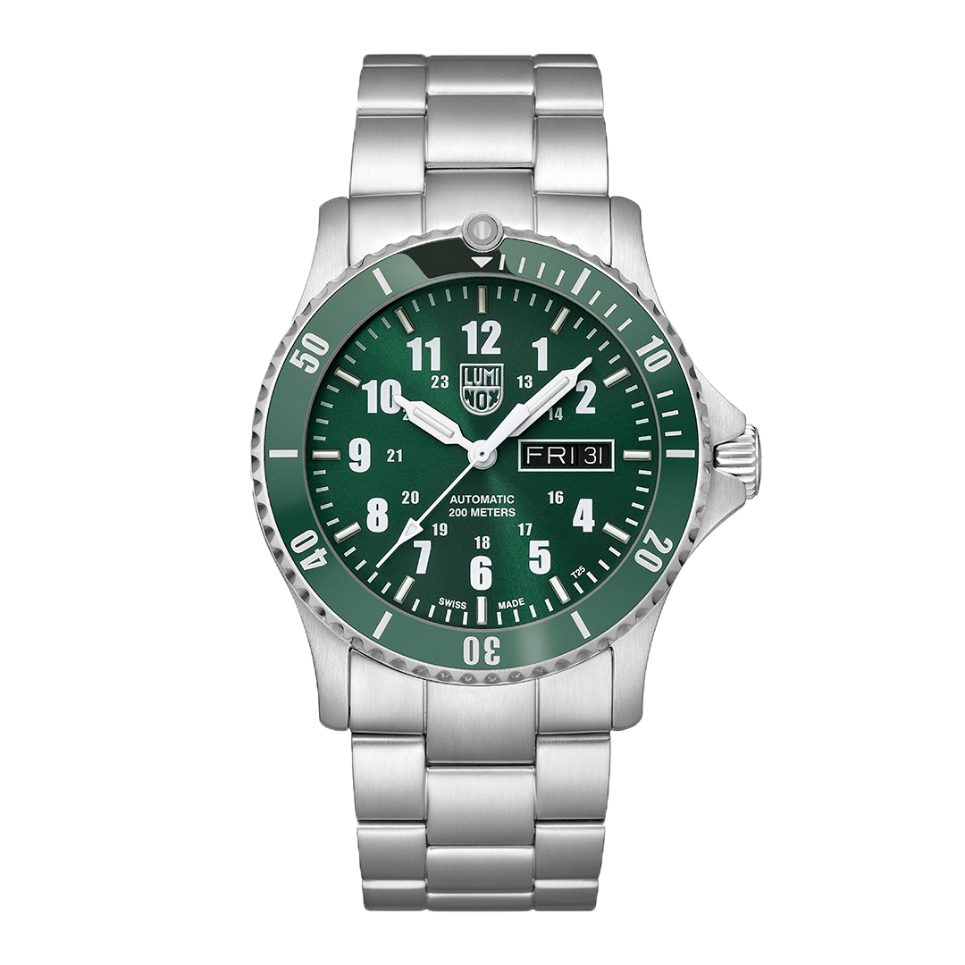 luminox-sport-timer-42-mm-automatikuhr-gr-n-edelstahl image 1