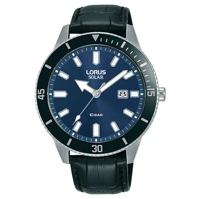 lorus-herrenuhren-solar-herrenuhr-leder-rx317ax9 image 1