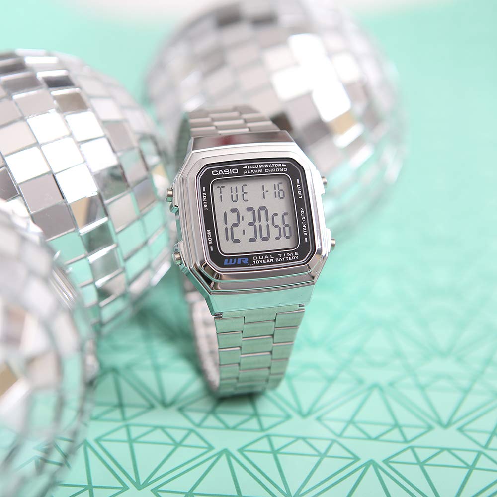 casio-a178wea-1aes-digitaluhr-edelstahl-silber-retro image 4