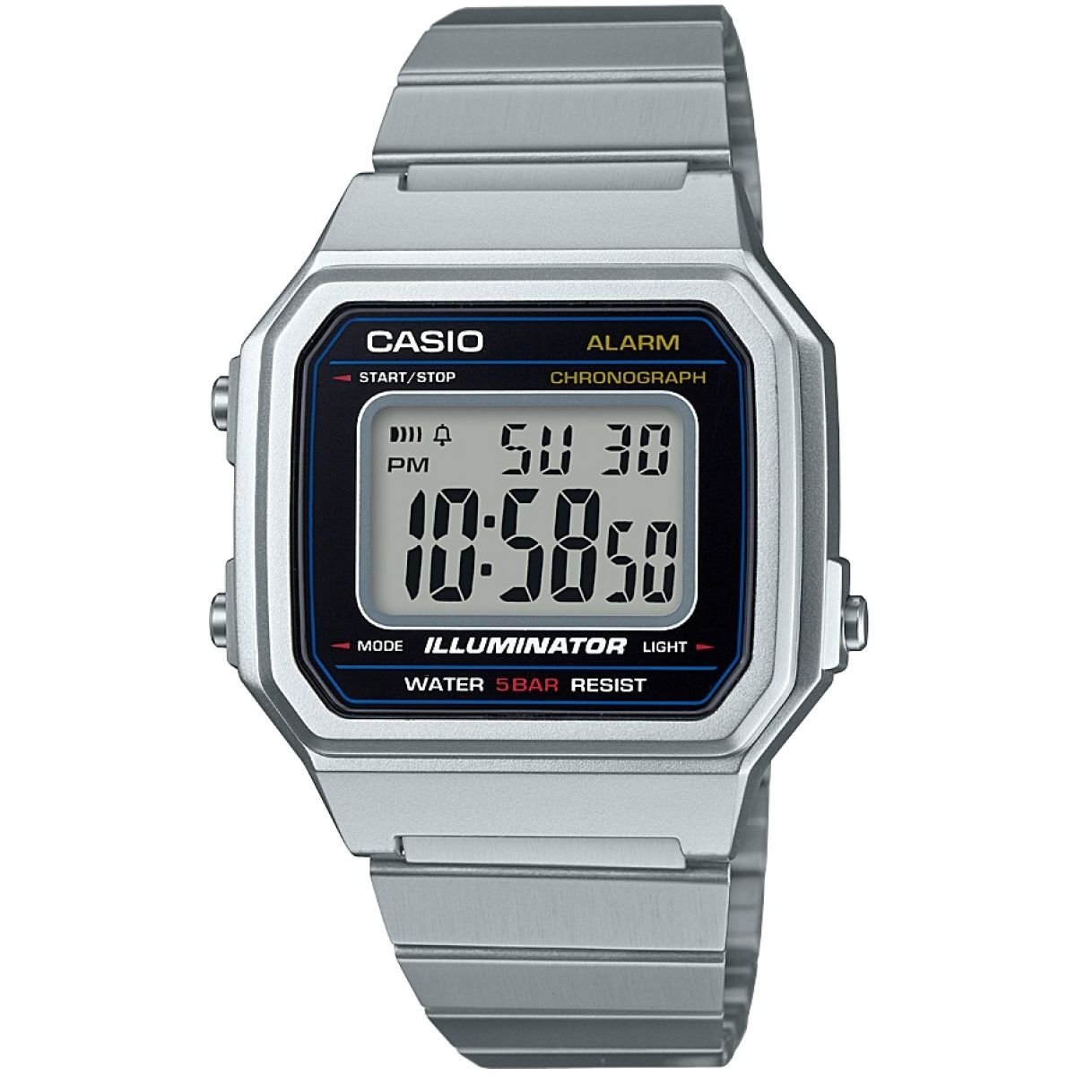 casio-b650wd-1aef-digitaluhr-edelstahl-retro image 1