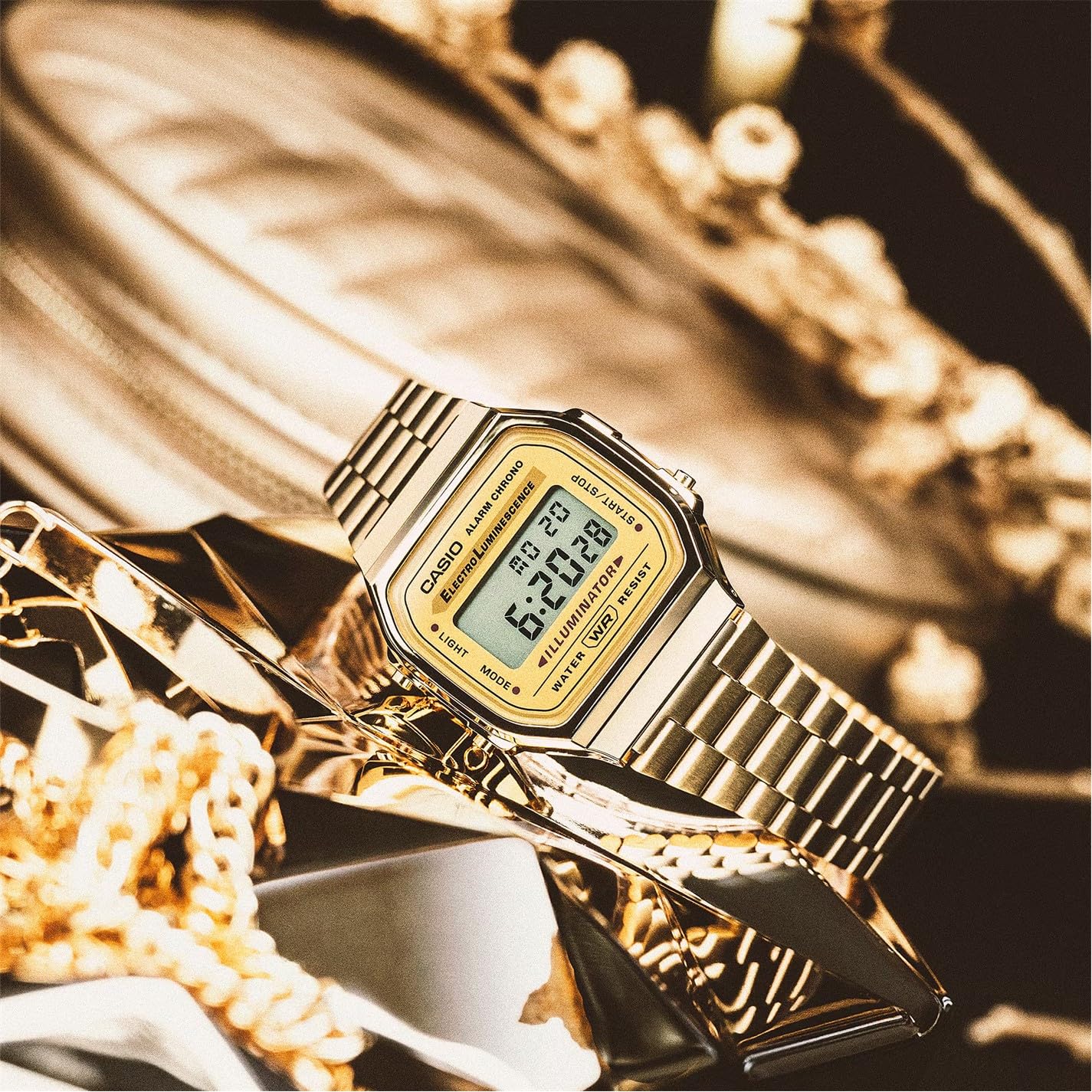 casio-watch-digitaluhr-gold-gold-grau-edelstahl-vintage image 2