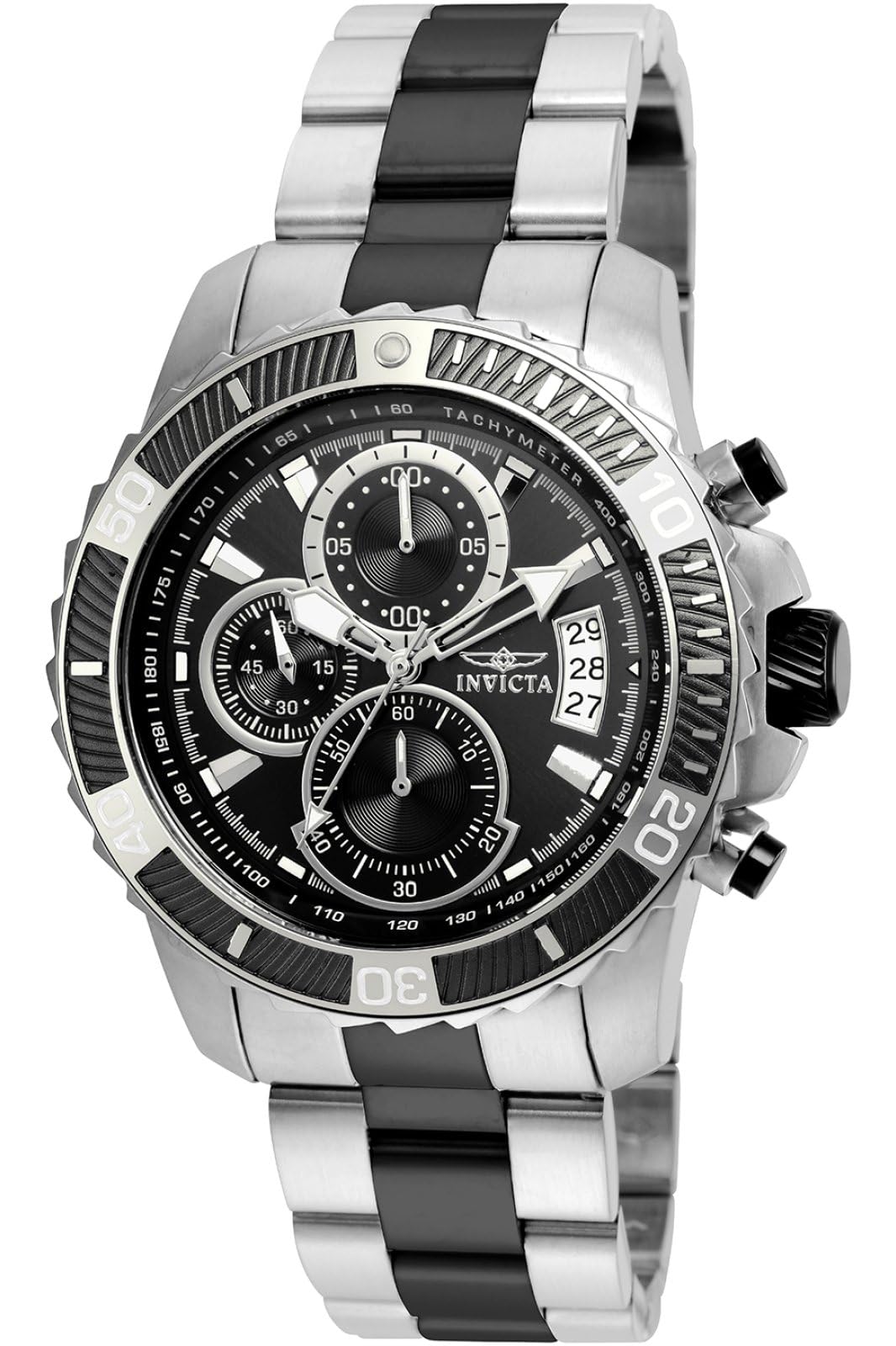 invicta-pro-diver-herrenuhr-quarz-zweiton-schwarz-45mm image 1
