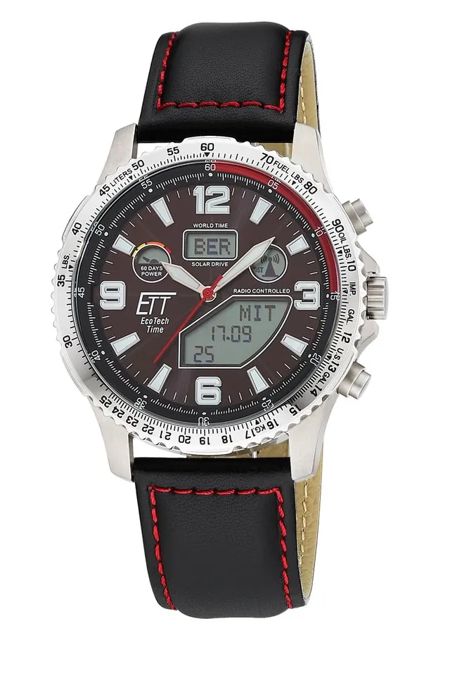 ett-solar-drive-funk-egt-11718-22l-herrenuhr-titan-leder image 1
