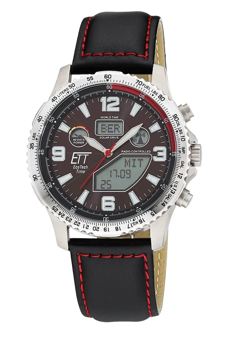 ett-solar-drive-funk-egt-11718-22l-herrenuhr-titan-leder image 1