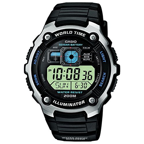 casio-collection-herren-digitaluhr-resin-weltzeit-schwarz image 2