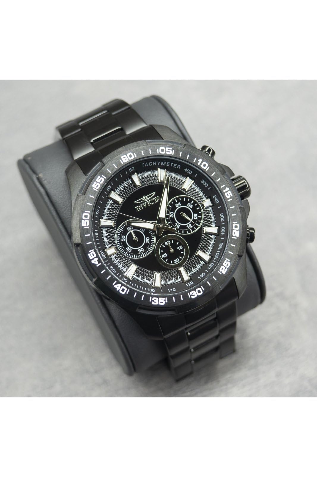 invicta-speedway-48mm-herren-quarzuhr-schwarz-edelstahl image 2