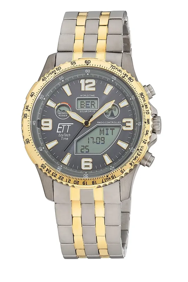 ett-solar-drive-funk-egt-11722-52m-herrenuhr-titan-bicolor image 1