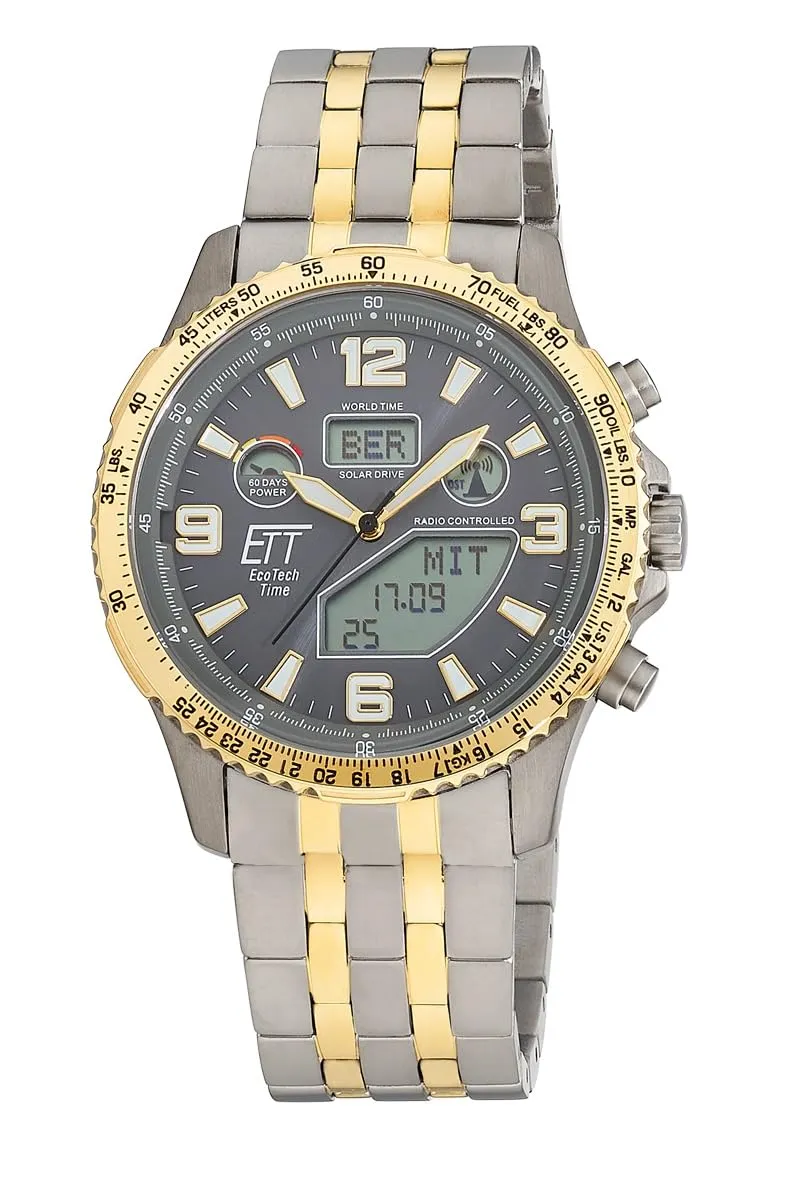 ett-solar-drive-funk-egt-11722-52m-herrenuhr-titan-bicolor image 1