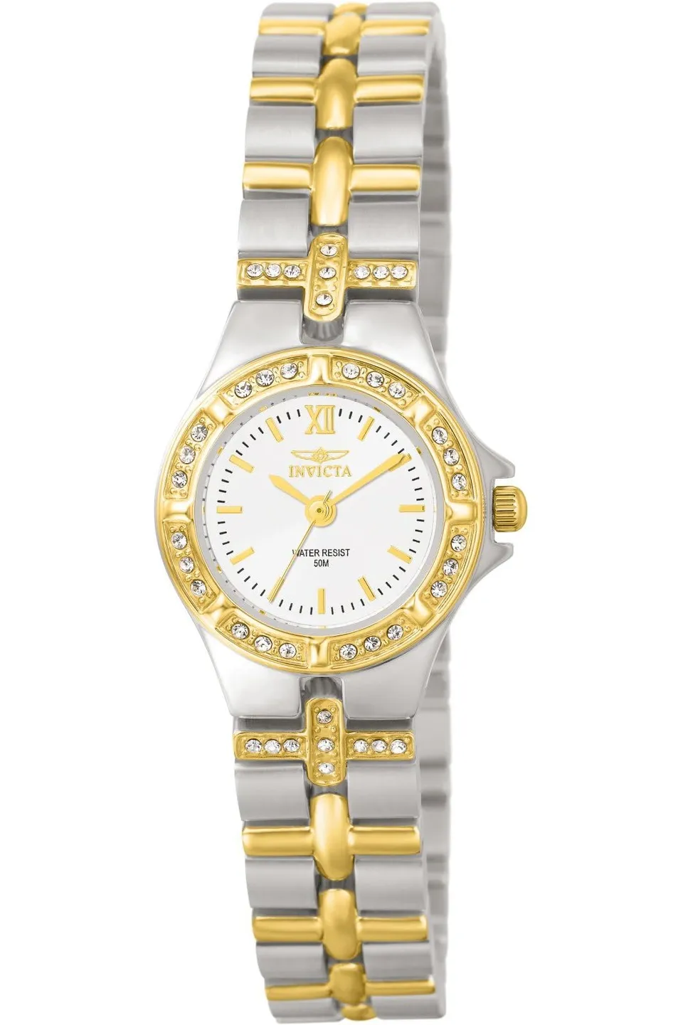 invicta-wildflower-damen-quarzuhr-21mm-zweiton-weiss image 1