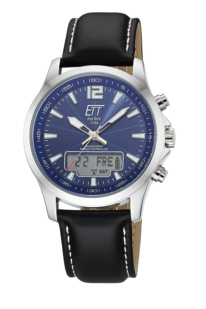 ett-solar-drive-funk-ega-11714-31l-herrenuhr-leder-blau image 1