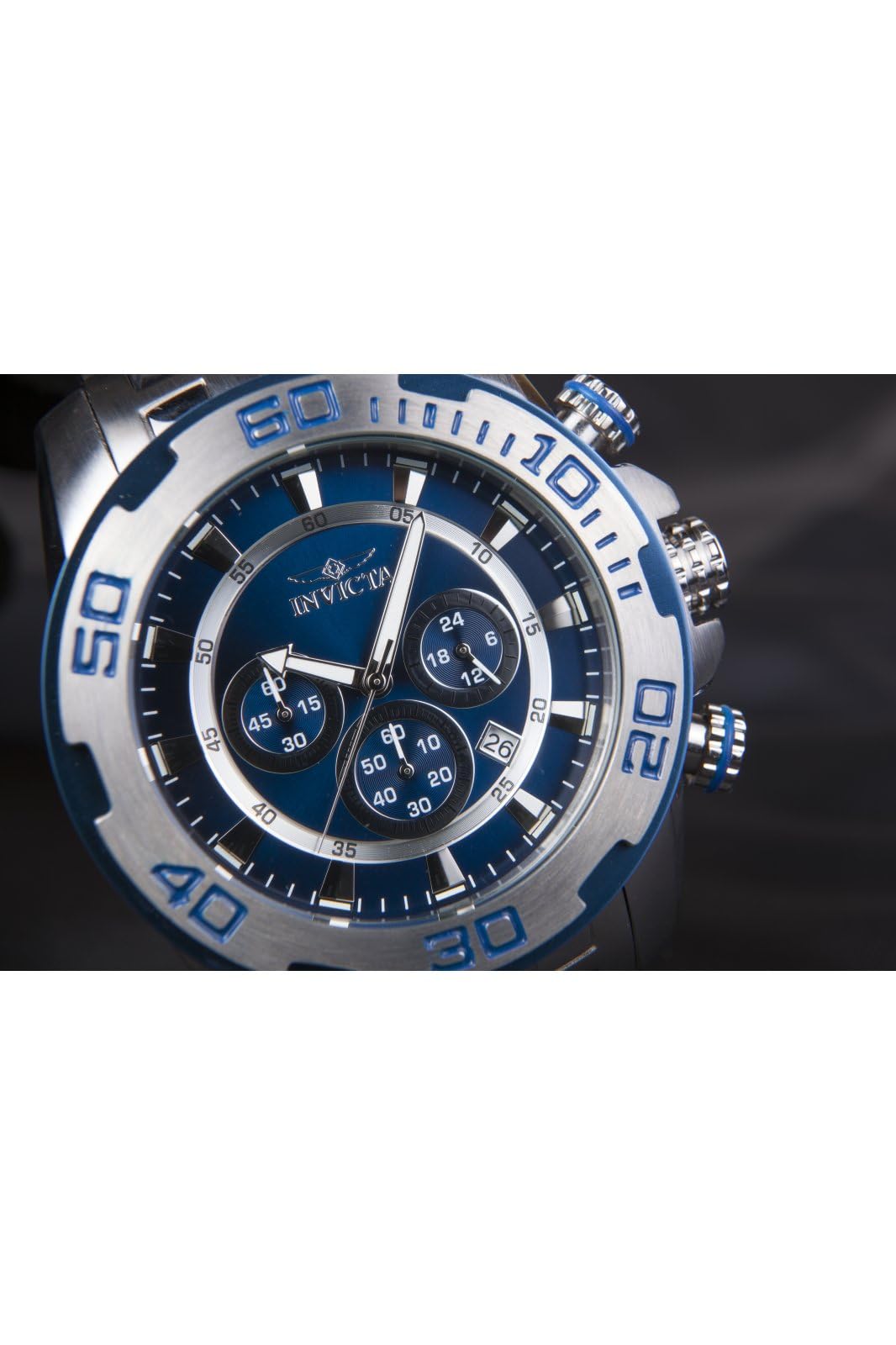 invicta-pro-diver-herrenuhr-50-mm-silber-blau-quarz image 5