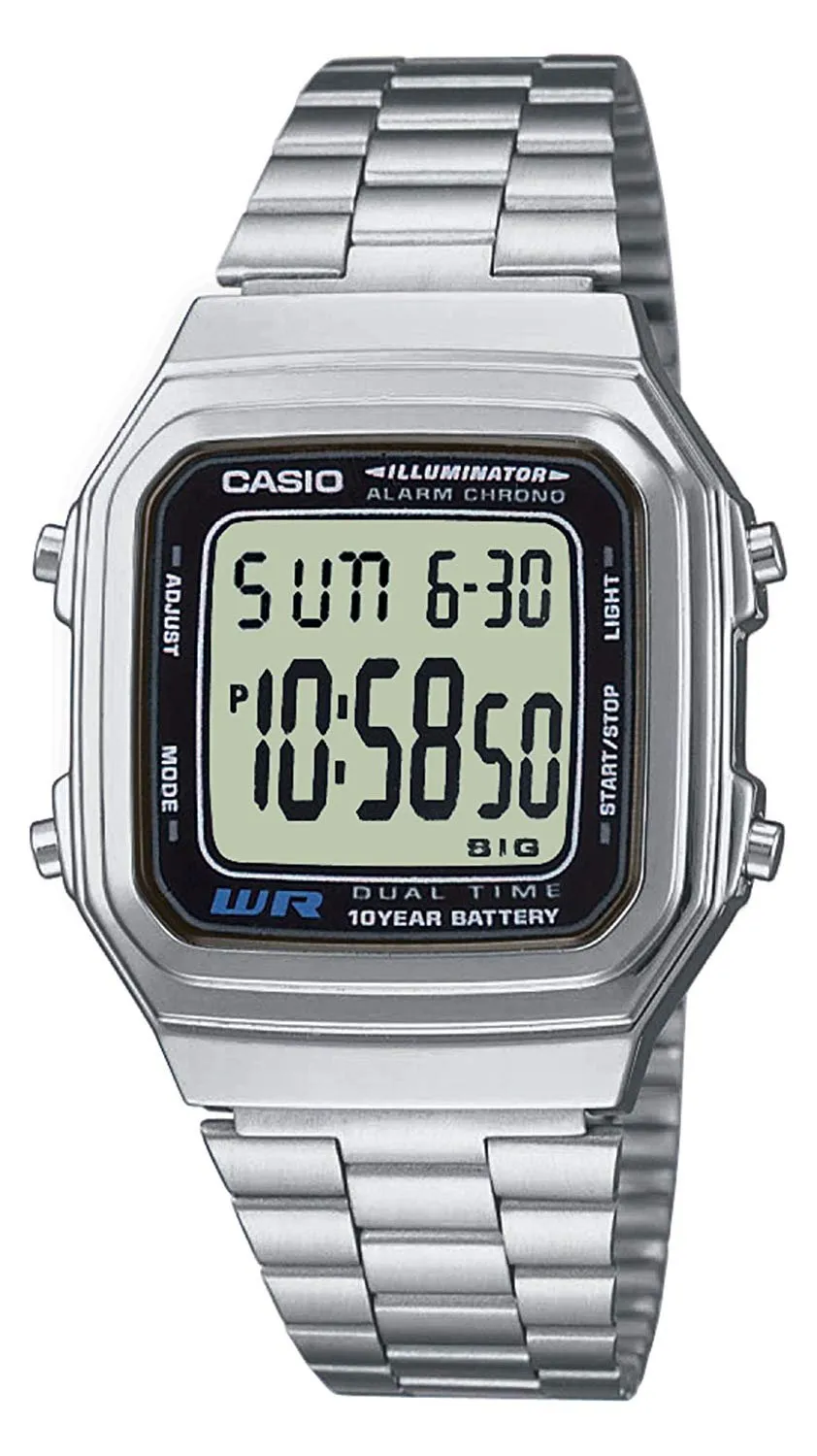 casio-a178wea-1aes-digitaluhr-edelstahl-silber-retro image 1