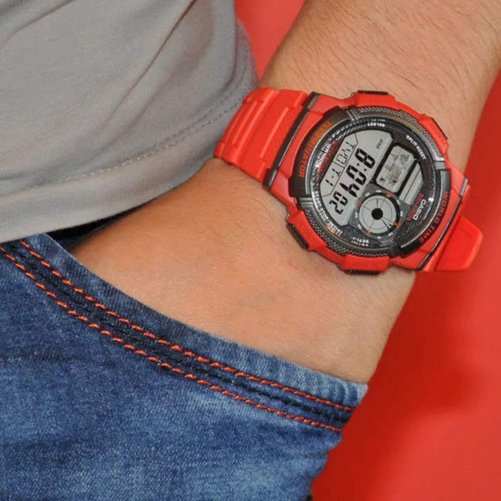 casio-ae-1000w-digitaluhr-rot-retro-quarz-herren image 5