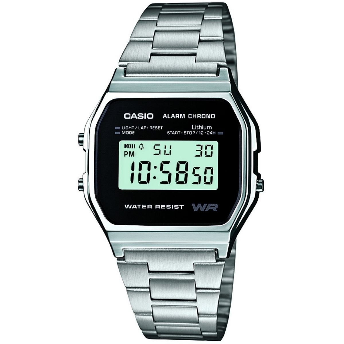 casio-retro-a158wea-unisex-digitaluhr-edelstahl-silber-gold image 3