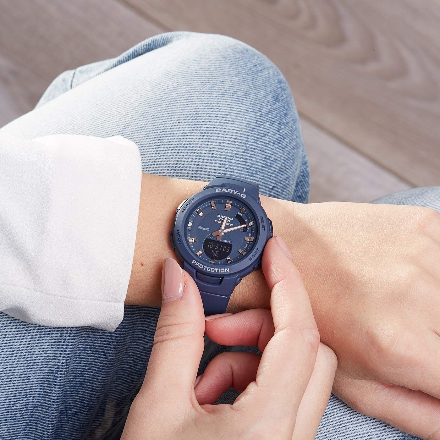 casio-baby-g-bsa-b100-7aer-damenuhr-wei-bluetooth-schrittz-hler image 4