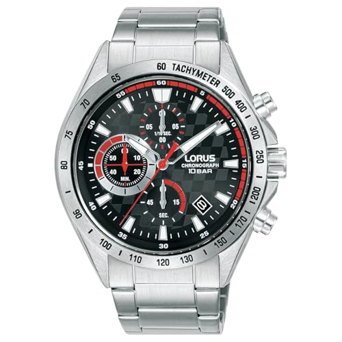 lorus-herrenuhren-rm309jx9-chronograph-herrenuhr-schwarz-metall image 5